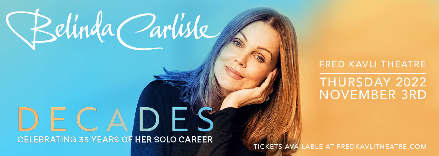 Belinda Carlisle at Fred Kavli Theatre