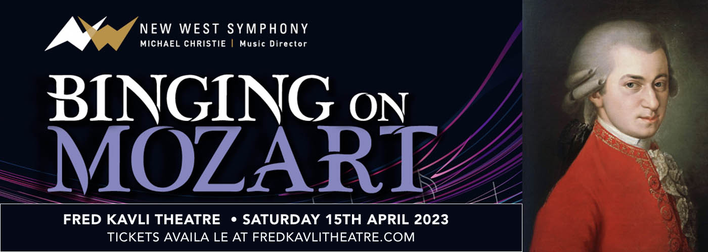 New West Symphony: Michael Christie - Binging on Mozart at Fred Kavli Theatre tickets New West Symphony: Michael Christie - Binging on Mozart at Fred Kavli Theatre